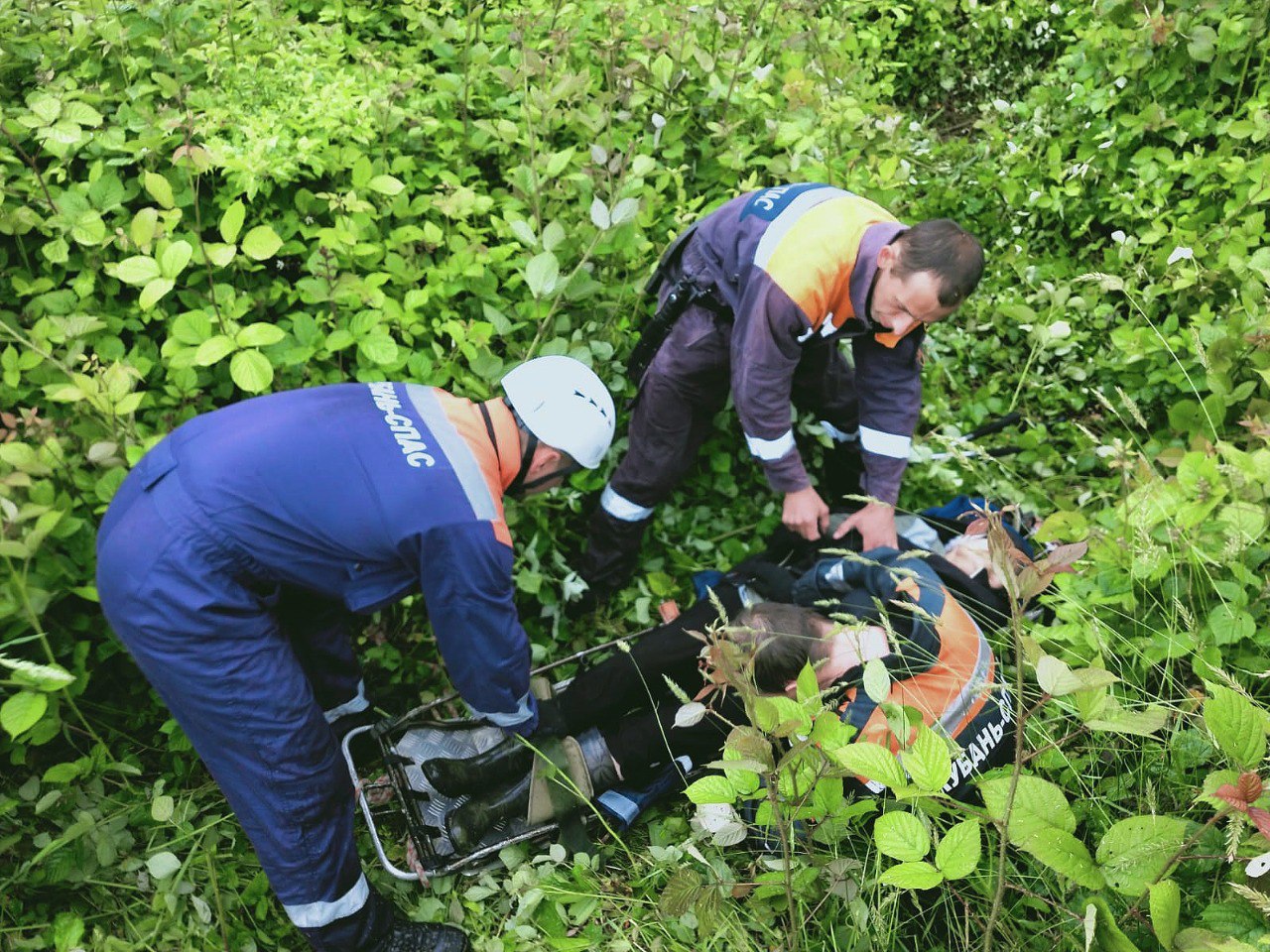 В Северском районе прошла горная тренировка спасателей