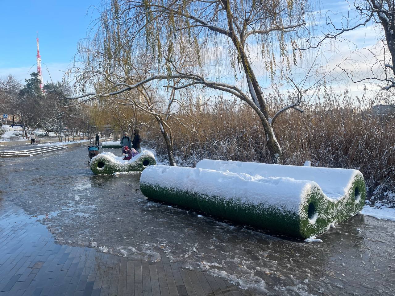 Морозы и сильные ветры со снегом ещё задержатся в Краснодарском крае