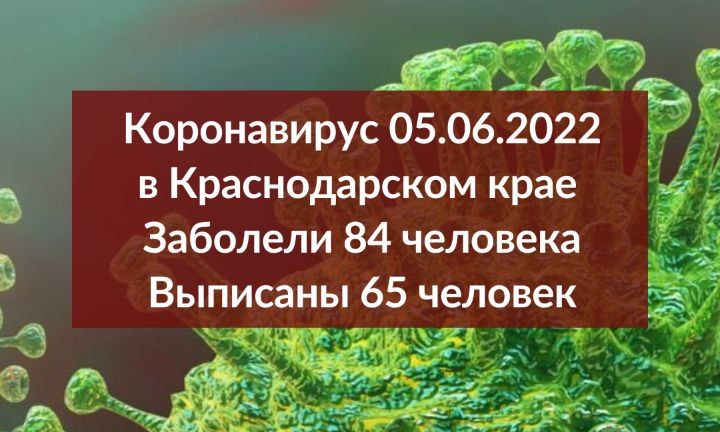 На Кубани за сутки выявили 84 случая заболевания COVID-19