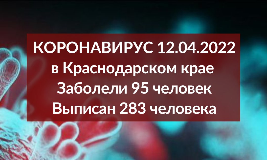 На Кубани за сутки подтвердили 95 случаев заболевания COVID-19